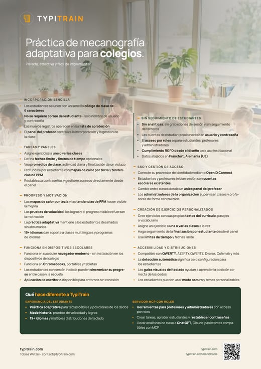 Folleto de TypiTrain