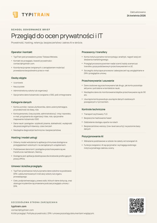 Plik do wydruku — skrócone zarządzanie