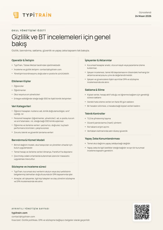 Yazdırılabilir yönetim özeti