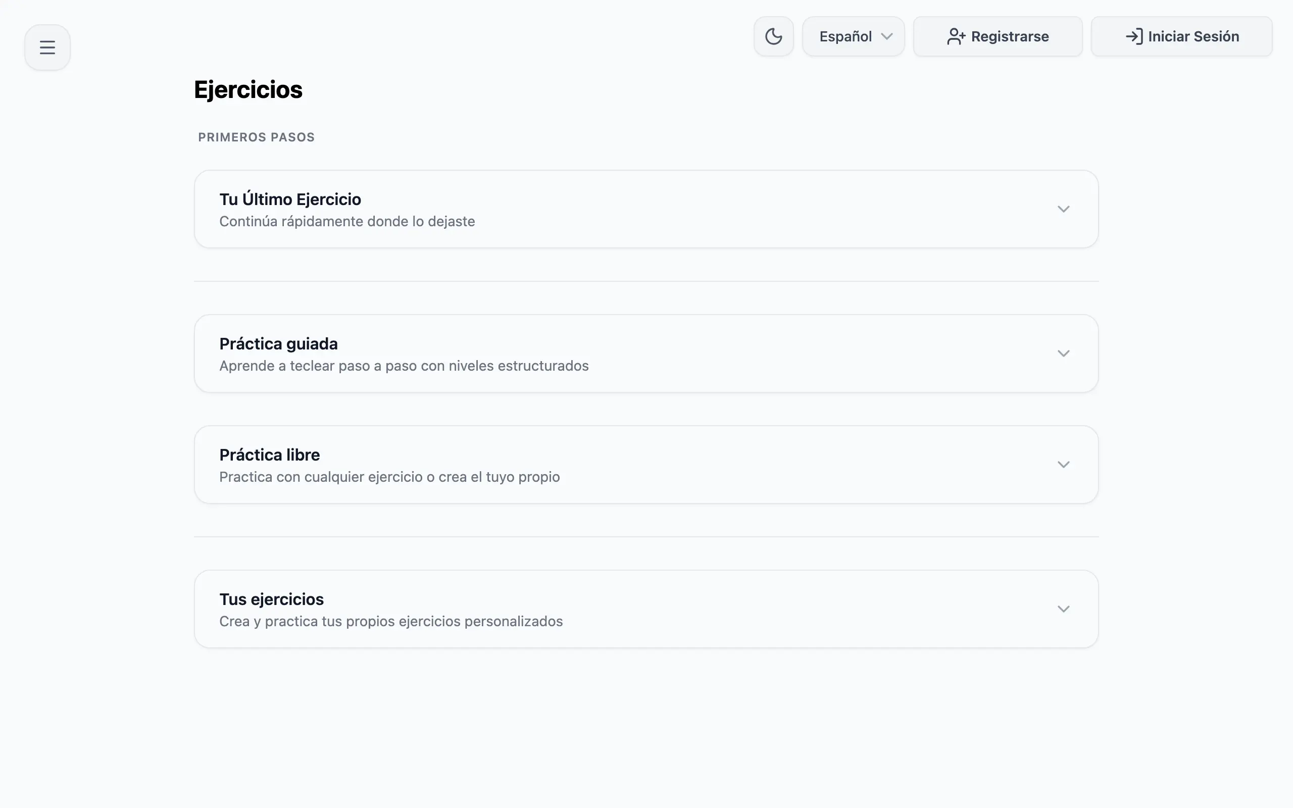 Story mode and custom exercises