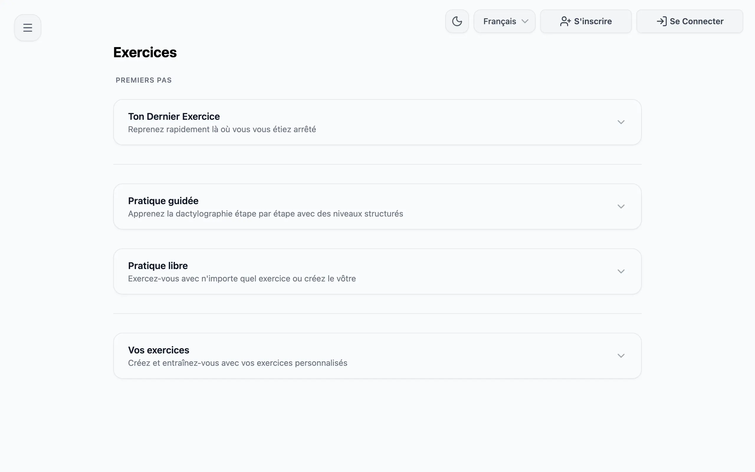 Story mode and custom exercises